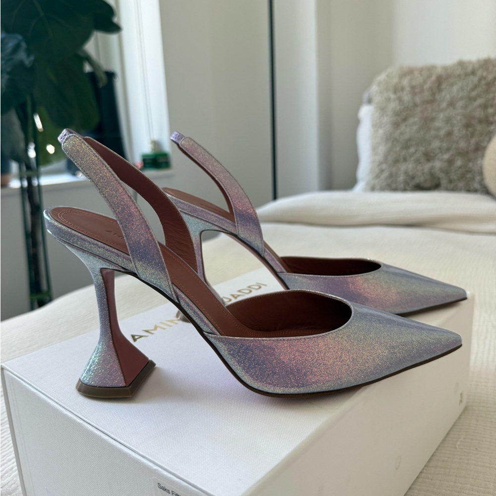 Amina Muaddi Slingback Heels
